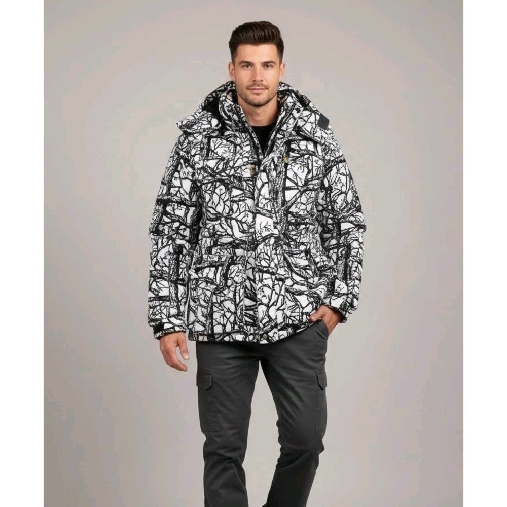 Cables‎ Winter Camo Jacket Mens Large Hunting Parka 3D Seclusion